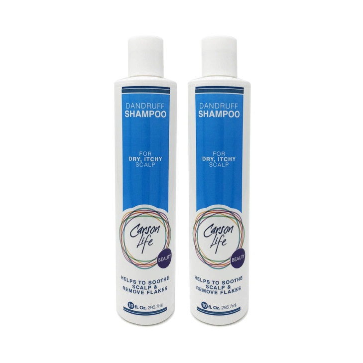 Carson Life Dandruff Shampoo Paraben and Sulfate Free 10 Oz Hydrates Repairs Soothes Dry Scalp Eliminate Flakes Restore
