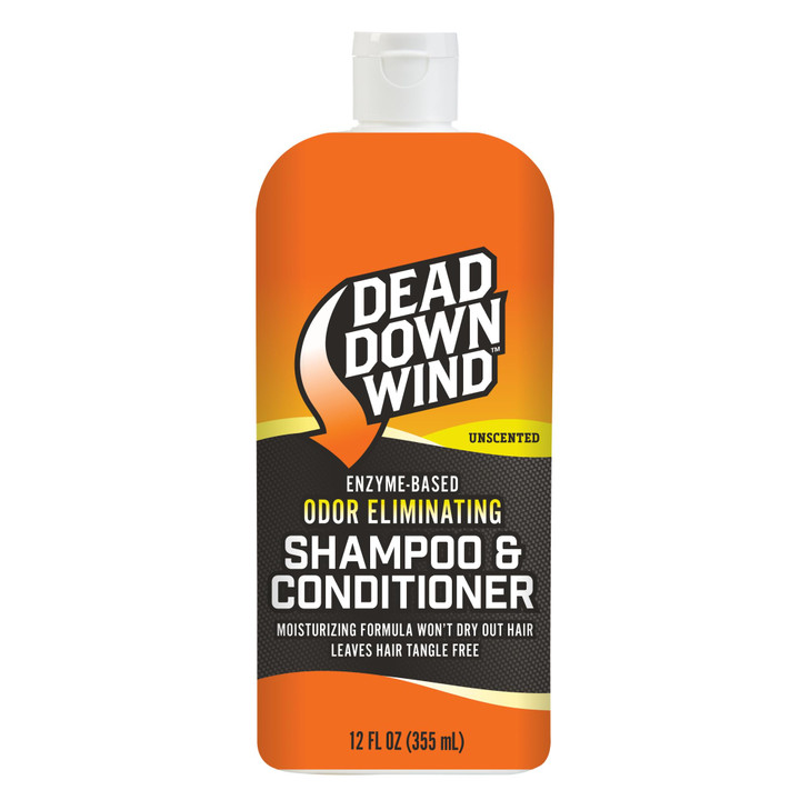 Dead Down Wind Shampoo Conditioner 12 oz Bottle Odor Eliminator Hunting Accessories Gentle Shampoo Conditioner for Hunti