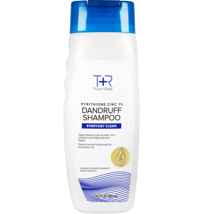 TrueReal Classic Everyday Clean AntiDandruff Shampoo Pyrithione Zinc 1 Daily Use Scalp Care for All Hair Types 142 Fl Oz