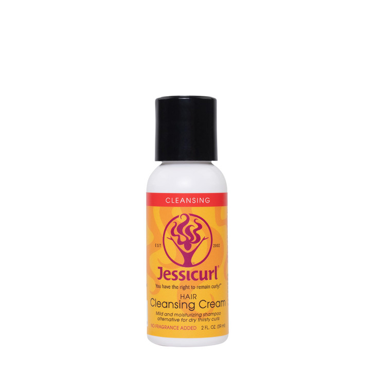 Jessicurl Hair Cleansing Cream No Fragrance 2 Fl oz Moisturizing Shampoo for Curly Hair Sulfate Free Shampoo for Dry Hai