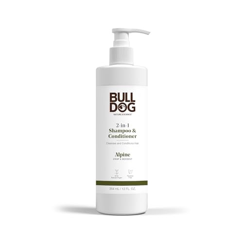 Bulldog Mens Skincare and Grooming 2in1 Shampoo and Conditioner Alpine 12 Fluid Ounces
