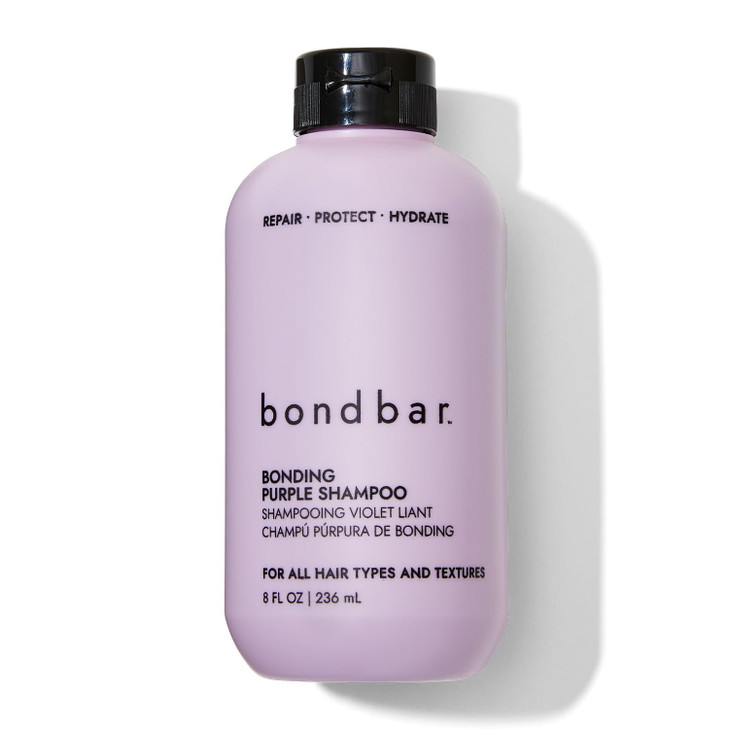 Bondbar Purple Brightening Shampoo for Blonde Lightened Gray Hair Neutralizes Brassiness Repairs Protects Hydrates Vegan