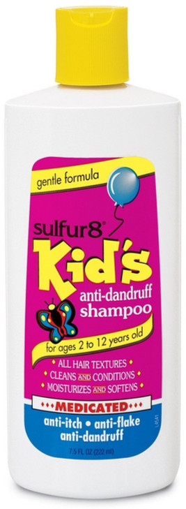Sulfur 8 AntiDandruff Shampoo for Kids 75 oz Gentle Medicated Dandruff Control for Itchy Scalp Mild Cleanse with KidFrie