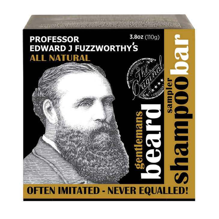 Professor Fuzzworthys Beard Sampler Kit Beard Shampoo Conditioner Bar Sample Pack for Men All Natural Grooming Gift Set