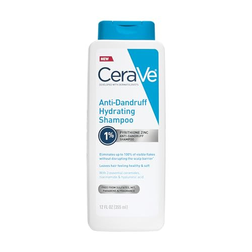 CeraVe Hydrating Anti Dandruff Shampoo 1 Pyrithione Zinc Dandruff Treatment With Ceramides Niacinamide Hyaluronic Acid H