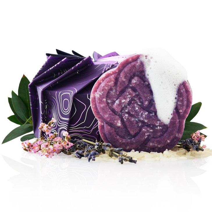 Viori Purple Shampoo Bar Handcrafted with Longsheng Rice Water Natural Ingredients All Natural Shampoo Bar Neutralizes B