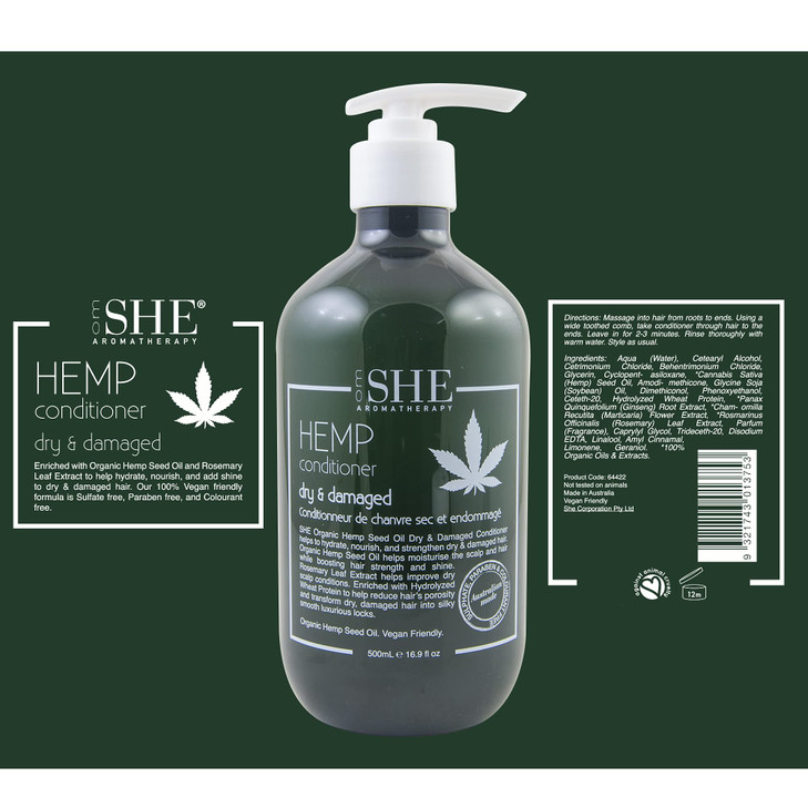 Om She Aromatherapy Hemp Seed Oil Dry Damaged Conditioner Dry Damaged