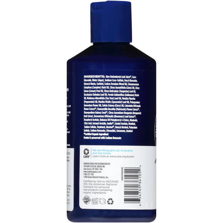 Avalon Organics Therapy Scalp Normalizing Shampoo Tea Tree Mint 14 Oz