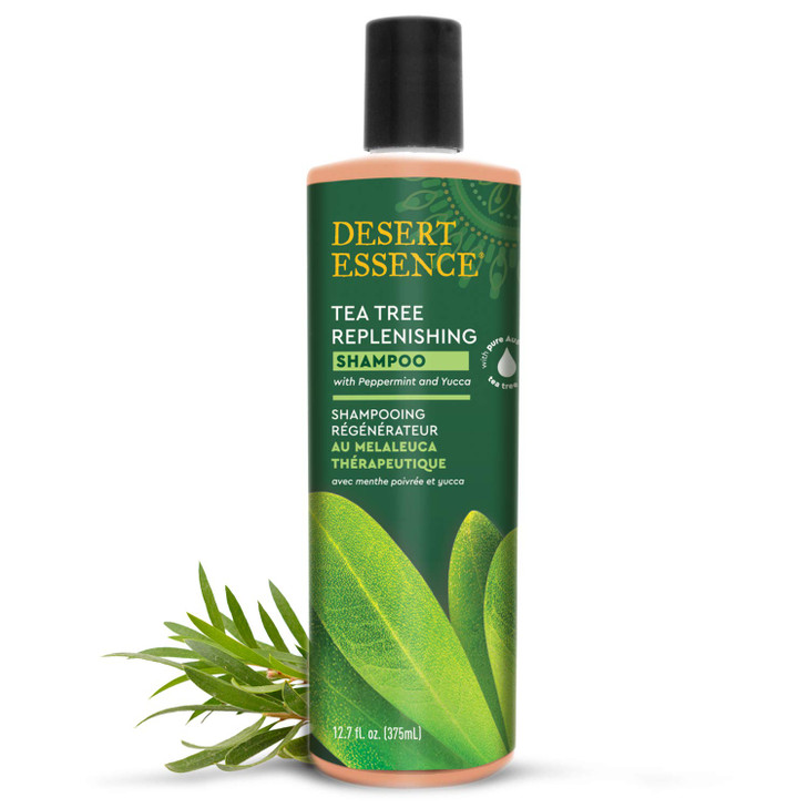 Desert Essence Tea Tree Oil Replenishing Shampoo 127 fl oz Gluten Free Vegetarian NonGMO Paraben Free Moisture Replenish