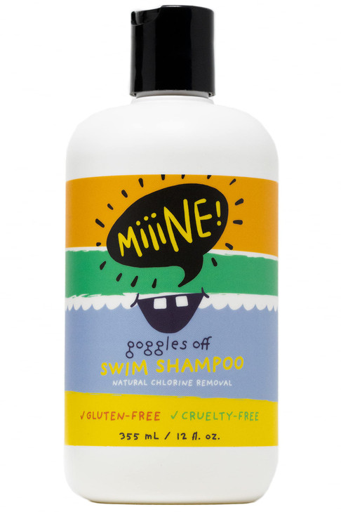 MiiiNE Goggles Off Swim Shampoo for Kids 12oz Tear Free Chlorine Shampoo for Pool Hard Water or Beach Cruelty Free Made