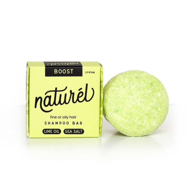 Naturel Boost Volumizing Shampoo Bar for Fine or Oily Hair Volumizing Shampoo Bar with Lime Oil and Sea Salt Vegan Zero