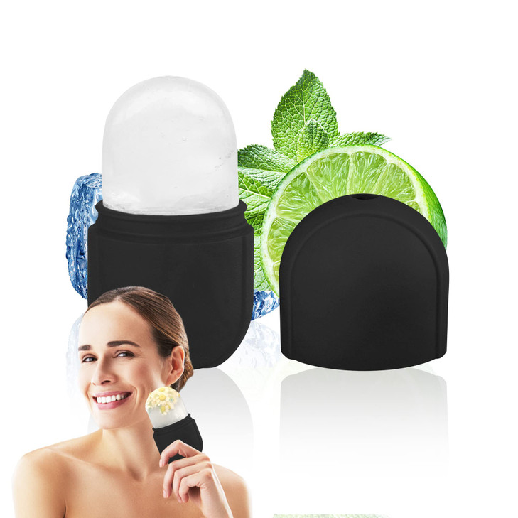 Ice Roller for Face and Eye, Silicone Ice Mold for Face,Facial Ice Roller Skin Care Tool for Eye Puffiness Relief & Remove Fine Lines & Reduce Acne B