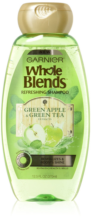 Garnier Whole Blends Shampoo with Green Apple Green Tea Extracts Normal Hair 125 fl oz