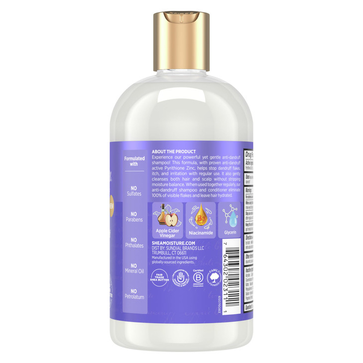 Shea Moisture AntiDandruff Shampoo Apple Cider Vinegar Salicylic Acid For Removing Buildup System For A Healthier Scalp