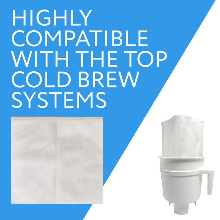 IMPRESA Cold Brew Filter Bags Disposable Bags for Iced Batch Coffee RipResistant Paper Coffee Filters Compatible with To