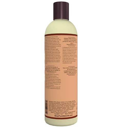OKAY Black Jamaican Castor Oil Shampoo Natural Moisturizing Jamaican Castor Shampoo Strengthen Restore Damaged Hair for