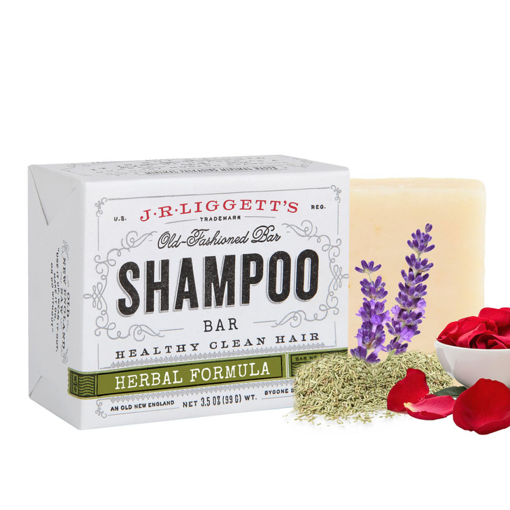 JRLIGGETTS Shampoo Bar Herbal Formula All Natural Bar Shampoo for Hair with Coconut Oil Castor Oil Sulfate Free GMO Free