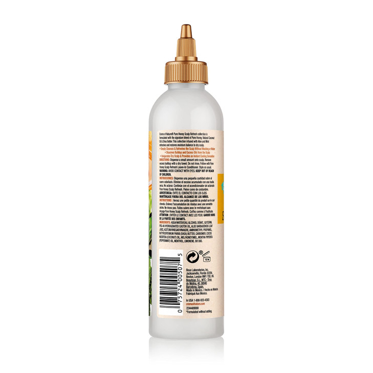 Creme of Nature Pure Honey Scalp Refresh Cleansing Scalp Treatment NoRinse Formula with Aloe Mint Honey Dissolves Buildu