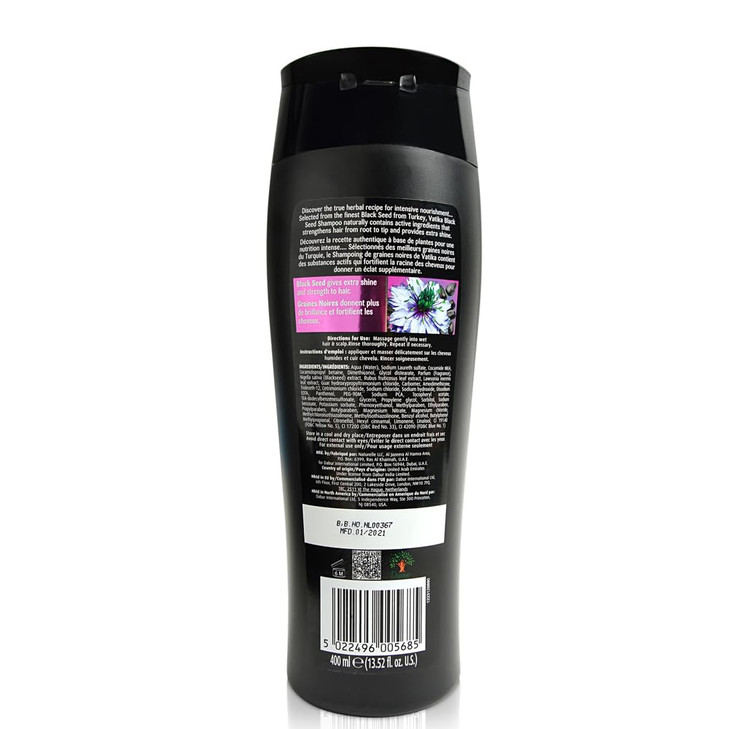 Vatika Naturals Turkish Black Seed Strength Shine Shampoo for Weak Dull Hair Healthier Stronger Shinier Smoother FrizzFr