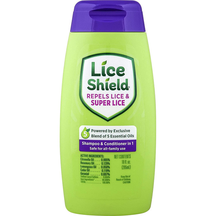 Lice Shield Shampoo Conditioner in 1 Repels Lice and Super Lice 10 fl oz
