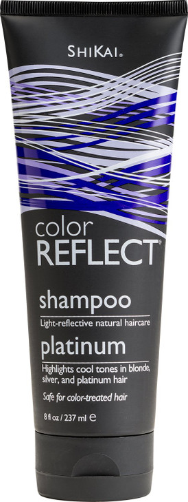 Shikai Color Reflect Platinum Shampoo 8oz Pack of 1 Highlights Cool Tones in Blonde Gray Platinum Hair Gentle Cleanser L