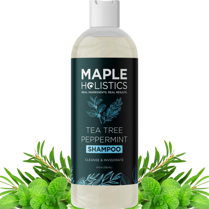 Rosemary Tea Tree Mint Shampoo Clarifying Shampoo for Build Up and Flakes with Deep Cleansing Peppermint Oil and Tea Tre