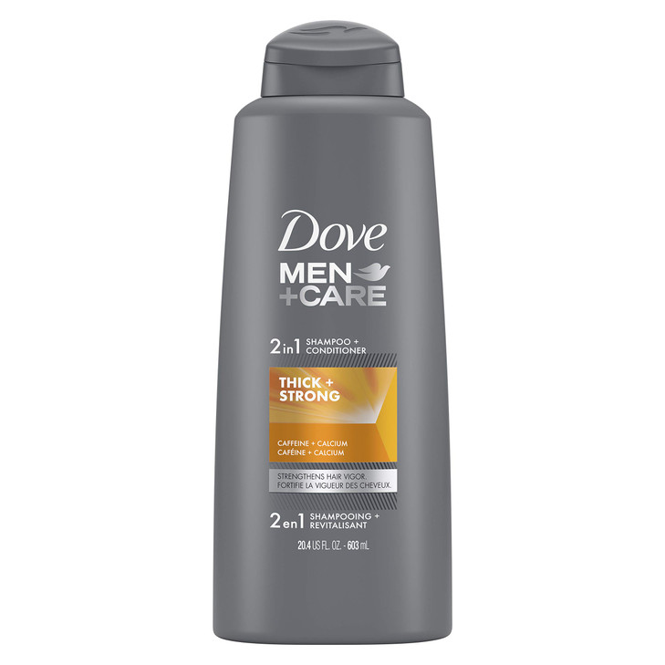 Dove MenCare Fortifying 2 in 1 Shampoo and Conditioner for a Deep Clean and Fortified Hair Thick and Strong with Caffein