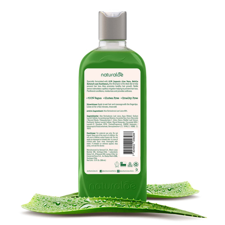 Naturaloe Scalp Care Shampoo 12 fl oz 100 Vegan Formula infused with 60 Aloe Vera Gel Ecofriendly crueltyfree support wi