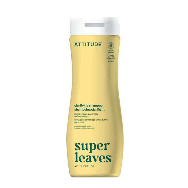 ATTITUDE Clarifying Hair Shampoo EWG Verified Restores Shine Naturally Derived Ingredients Vegan and Plant Based Lemon L