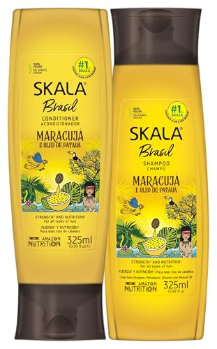SKALA Linha Brasil Kit Maracuja e Oleo De Pataua Shampoo e Condicionador 2 x 325 Ml Brazil Collection Passion Fruit and