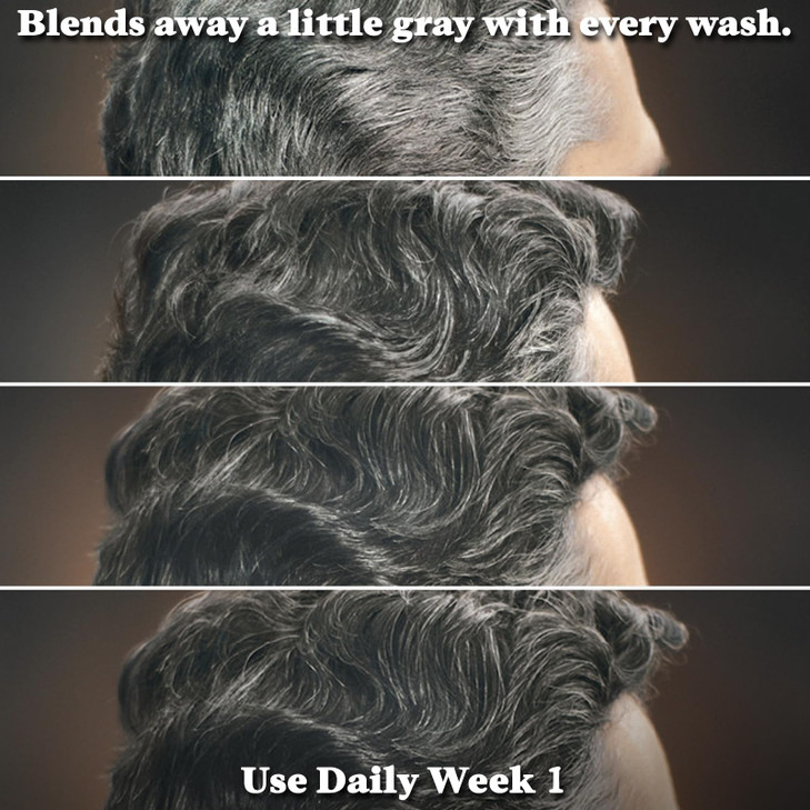 Just for Men Control GX Grey Reducing Shampoo for Textured Hair Gradual Hair Color for Men with Keratin 4 Fl Oz Pack of