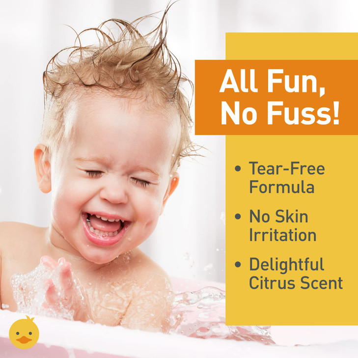 FuzzyDuck Kids Tear Free Shampoo Body Wash Natural Hair Products for Kids Made with Aloe Sea Botanicals Honey Boost Mois