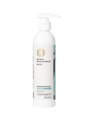 Shea Radiance Maximum Moisture Shampoo with Rosemary Peppermint UltraNourishing Color Safe Great for Curly Dry Normal Ha