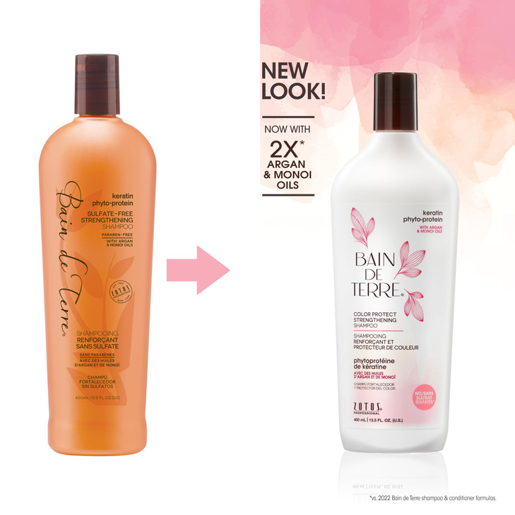 Bain de Terre Keratin PhytoProtein Color Protect Strengthening Shampoo ColorSafe Strengthening for Weak Damaged Hair Sul