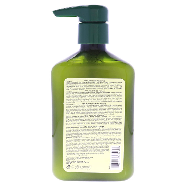CHI Naturals with Olive Oil Hair Shampoo and Body Wash 115oz