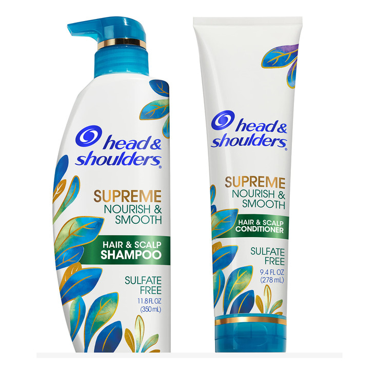 Head Shoulders AntiDandruff Shampoo and Conditioner Set Supreme Nourish Smooth 1 Pyrithione Zinc SulfateFree for Dry Sca