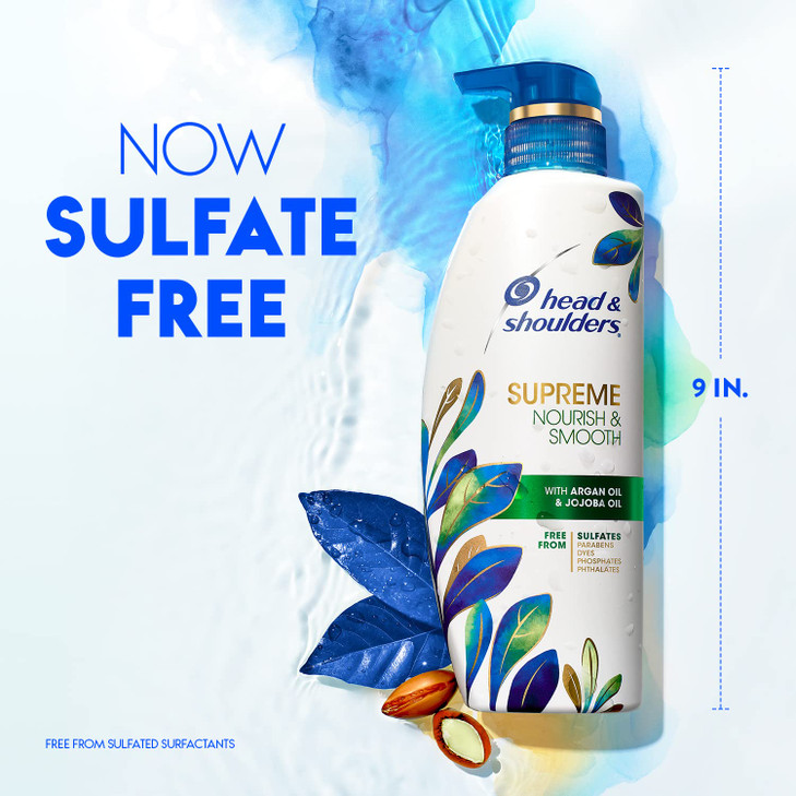 Head Shoulders AntiDandruff Shampoo and Conditioner Set Supreme Nourish Smooth 1 Pyrithione Zinc SulfateFree for Dry Sca