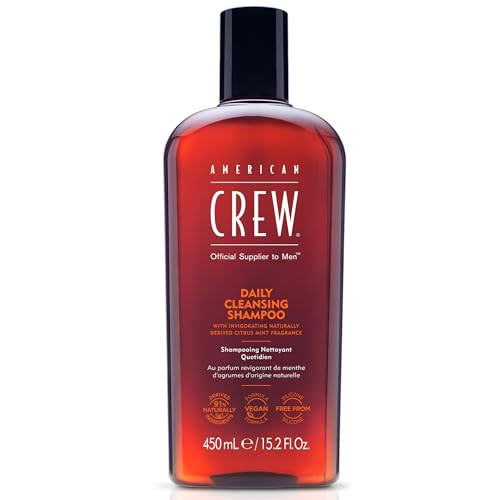 Shampoo for Men by American Crew Daily Cleanser Naturally Derived Vegan Formula Citrus Mint Fragrance 152 Fl Oz