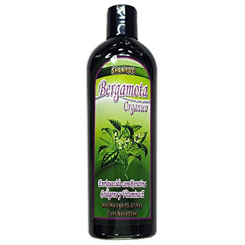 Bergamota Organico Shampoo 1521 Fl Oz Enriquecido con Keratina Colageno y Vitamina E