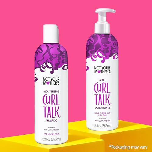 Not Your Mothers Curl Talk Shampoo and Conditioner 2Pack 12 fl oz Each Cleanse Hydrate Moisturize Enhance Curls LongLast