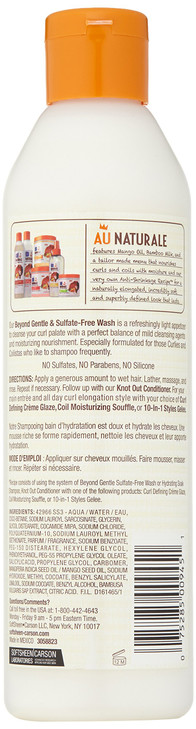 Dark and Lovely Au Natural AntiShrinkage Beyond Gentle and Sulfate Free Wash 135 Fluid Ounce