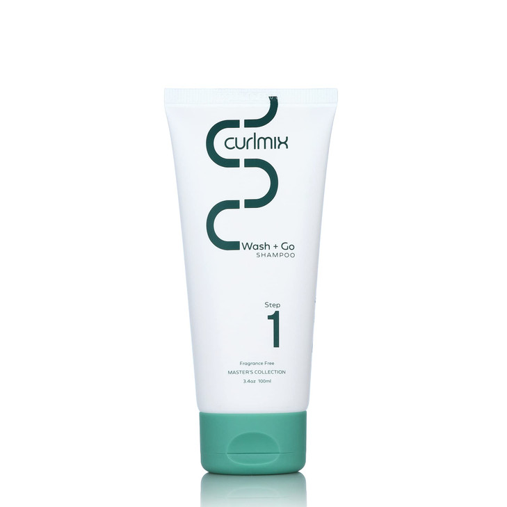 CurlMix Wash Go Shampoo for Curly Hair Deep Cleansing Shampoo Removes Buildup FragranceFree