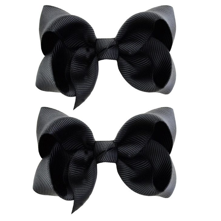 2PCS 3 Inch Hair Bows for Girls Grosgrain Ribbon Hair Bow Clips Boutique Hair Clips Hair Accessories For Girls 4-6 Toddlers Accessories Teens Gifts I