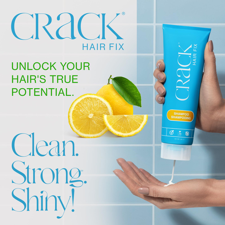 Crack HAIR FIX Shampoo with Twist Bottle Moisturizing Strengthening SulfateFree Formula Protects Against Dryness Reduces