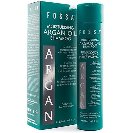 Fossa Beauty Argan Oil Sulfate Free Shampoo Volumizes Moisturises Detangles Repairs Damage Reduces Frizz for Silky Smoot