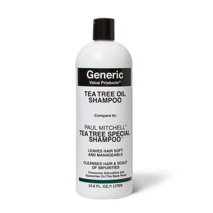 Generic Value Products Tea Tree Oil Shampoo Leaves Hair Soft and Manageable Leaves Scalp Clean and Tingling Adds Vitalit