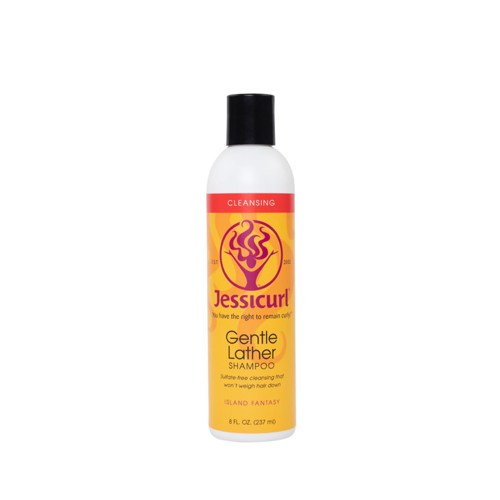Jessicurl Gentle Lather Shampoo Island Fantasy 8 Fl oz Cleansing Curly Hair Shampoo Vegan Sulfate Free Shampoo