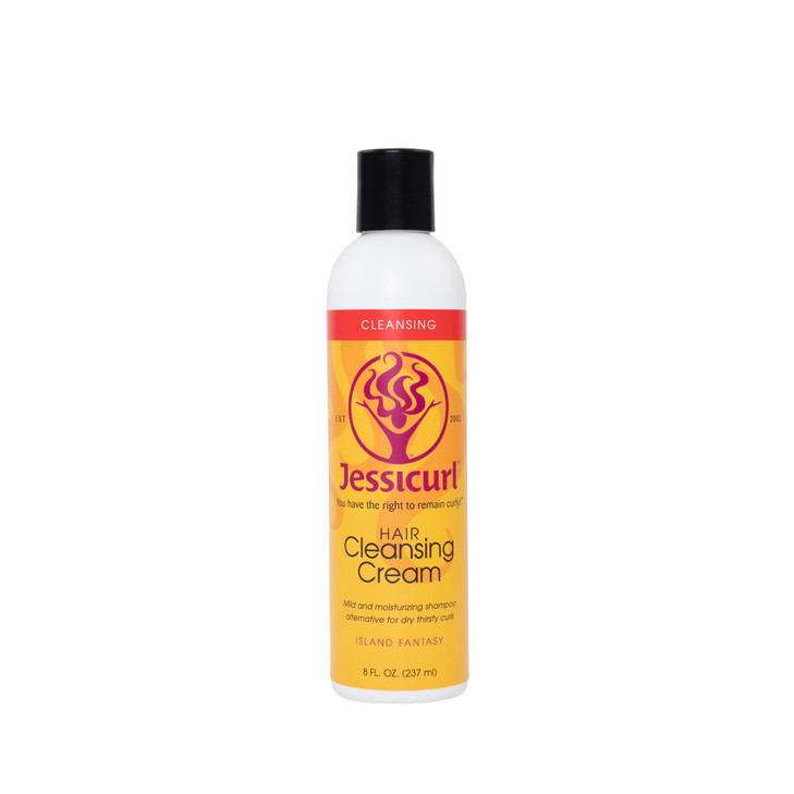 Jessicurl Hair Cleansing Cream Island Fantasy 8 Fl oz Moisturizing Shampoo for Curly Hair Sulfate Free Shampoo for Dry H