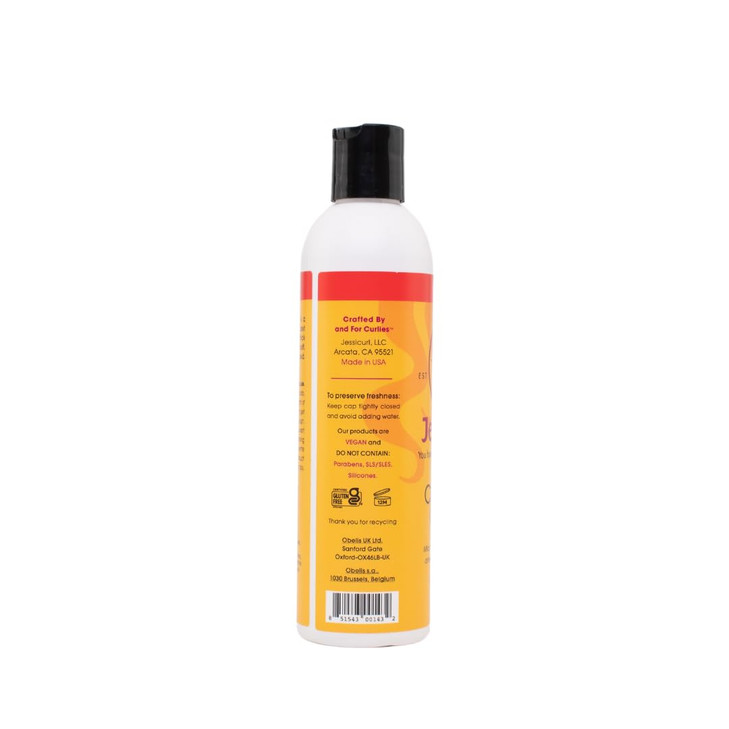 Jessicurl Hair Cleansing Cream Island Fantasy 8 Fl oz Moisturizing Shampoo for Curly Hair Sulfate Free Shampoo for Dry H