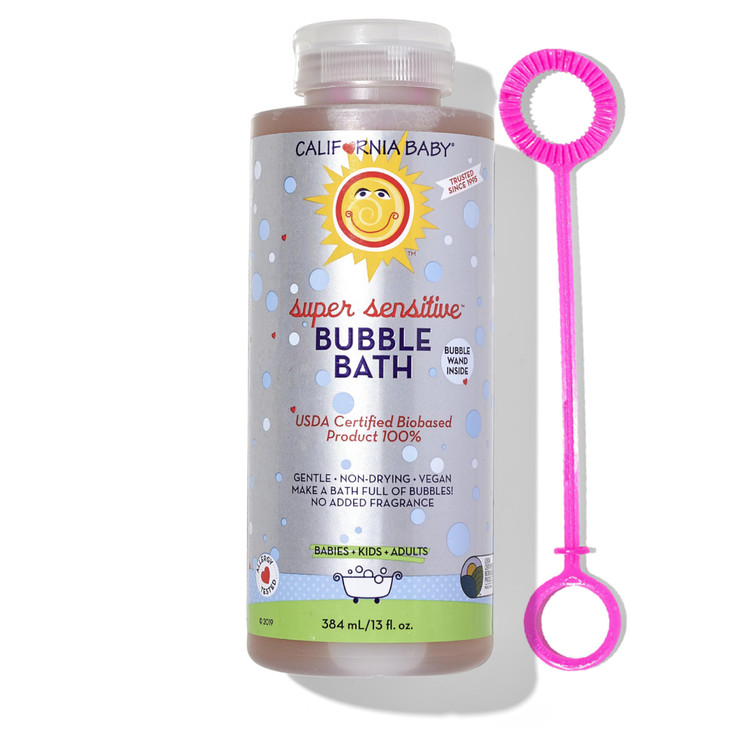 California Baby Super Sensitive Bubble Bath 100 PlantBased Kids Bubble Bath Gentle Unscented Baby Bubble Bath Free Bubbl